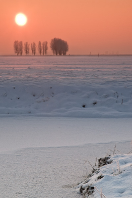 Een grijs verloop filter gebruikt om het verschil in helderheid tussen de lucht en de sneeuw te overbruggen.