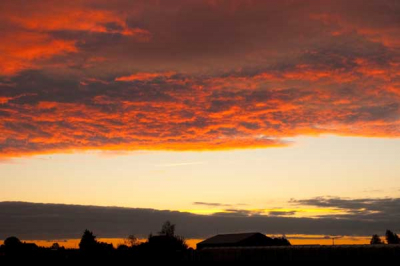 Ik werd getroffen door de prachtige lucht vroeg op deze ochtend (7.30 uur).