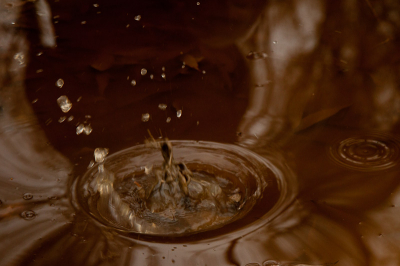 Tweede opdracht de sluitersnelheid. De sluitersnelheid zo hoog mogelijk om de druppels te bevriezen maar diafragma niet te groot om genoeg scherpte diepte te houden.