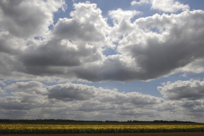 Zo'n wolkenpartij dwingt je tot stoppen op doorreis, zeker als er met de regelmaat van de klok schitterend licht valt op de juiste plek. Ik ben in mijn leven misschien wel 50 keer in deze streek geweest, maar het blijft imponeren.