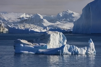 Net als mijn eerdere foto's van Groenland is deze ook genomen vanaf het cruiseschip waar we deze onvergetelijke reis mee maakten. Je ziet op deze foto een groepje meeuwen boven op de ijsberg rusten.