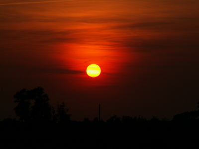 Die dag was er een mooie ondergaande zon.