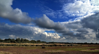 Deze foto in kleur geplaatst. De wolkenlucht was die dag heel erg mooi