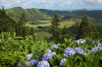 Een ontzettend verregende vakantie op de Azoren. Zo nu en dan konden we toch nog genieten van een beetje zonneschijn. Het maakt het toch wat gezelliger op de foto......