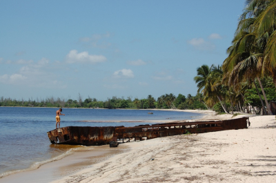 De foto is in de middag gemaakt bij een Cubaans strand nabij de stad Baracao. De foto is niet bewerkt.