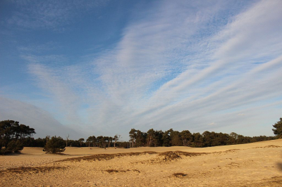Ik liep door het wekeromse zand en de lucht was zo mooi dat ik geprobeerd heb om 'm er eens goed op te zetten. Ik denk dat hij aardig gelukt is zo. dit is mijn eerste upload op NP. De foto is uit de hand genomen.