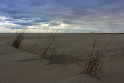 Op het noordelijkste puntje van het strand van Texel, onstuimig weer is eigenlijk het mooist om een stukje anders zo saai strand vast te leggen