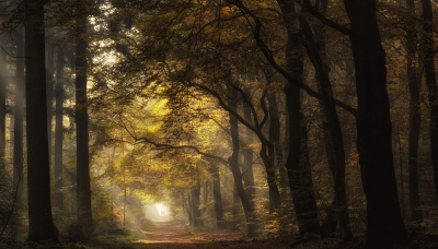 Ook deze plaat is van diezelfde prachtige herfstochtend, ditmaal gekozen om de wandelaars in het beeld mee te nemen.