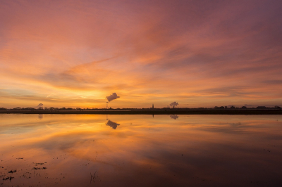 Fantastisch begin van het jaar met deze zonsopkomst, kraakhelder weer en geen wind!