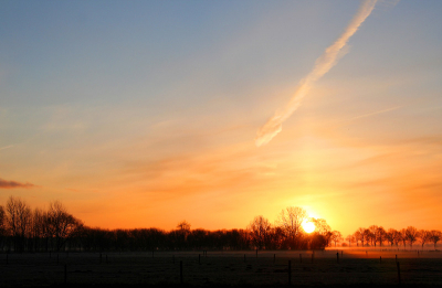 Op weg naar mijn werk kwam ik deze mooie lucht tegen.