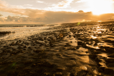 Half bewolkte ochtend aan zee bij Domburg.
Vrij veel wind