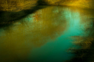 Tijdens een late namiddag wandeling langs de rivier de Mark. 
Deze foto maakte deel uit van mijn eindwerk genaamd "Nature in motion" die ik
dit jaar in juni 2020 had tentoongesteld, maar door de coronacrisis is dit spijtig genoeg niet doorgegaan. Mijn werk is gebaseerd op "Intentional movement". En met deze manier van fotograferen was mijn bedoeling om van het landschap een schilderachtige voorstelling te maken.
