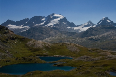 De Gran Paradiso vanaf de hellingen van de Col di Leynir