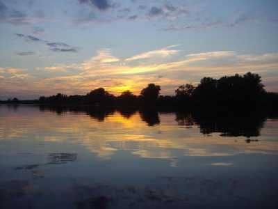 avond uitzicht op de reught
