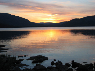 Weer een zonsondergang, nu in Noorwegen. 22.45 gemaakt