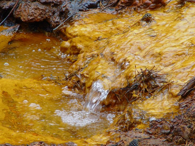 Deze okerkleurige plassen zijn ontstaan doordat koude minerale bronnen ijzerhoudende leem naar de oppervlakte halen. Voor de indianen was dit een spiritueel oord en gebruikte de grondstof voor hun ceremonies en tipi�s.