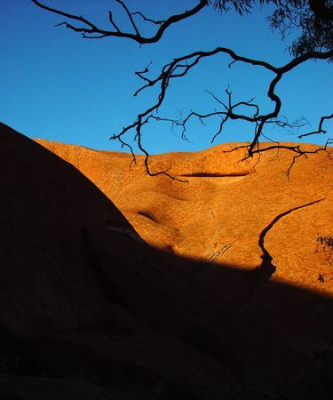 Klein onderdeel van de beroemde Uluru midden in de woestijn in Australie. Gemaakt tijdens een reis van 3 maanden met een camper door de spectaculaire land