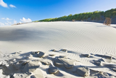 Gemaakt tijdens een wandeling langs de kust van Ameland. Het was mooi zonnig weer met veel wind.